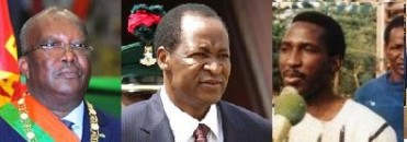 De g à d : Roch kaboré, Blaise Compaoré, Thomas Sankara - http://www.burkinapourtous.fr